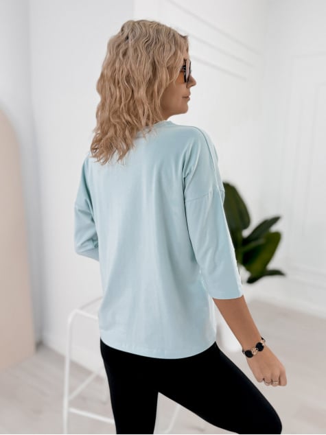 BLUZKA SABINE BŁĘKITNA