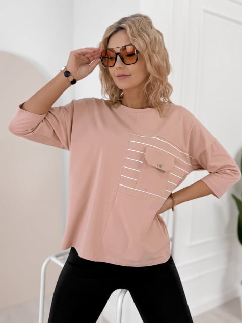 BLUZKA SABINE PUDROWY RÓŻ