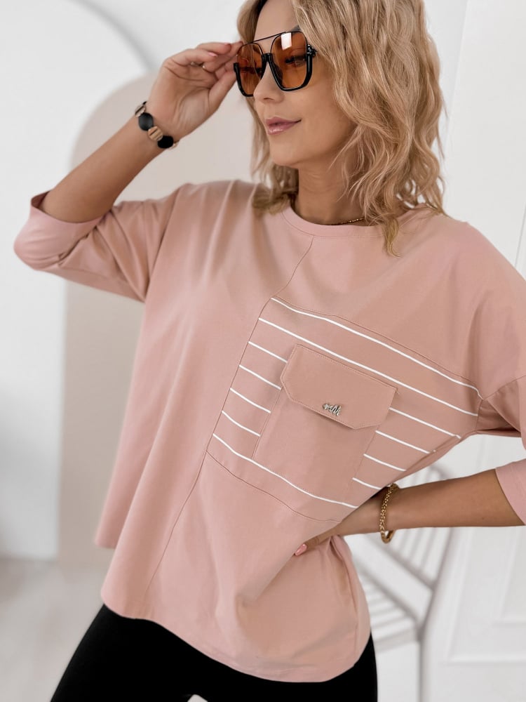 BLUZKA SABINE PUDROWY RÓŻ