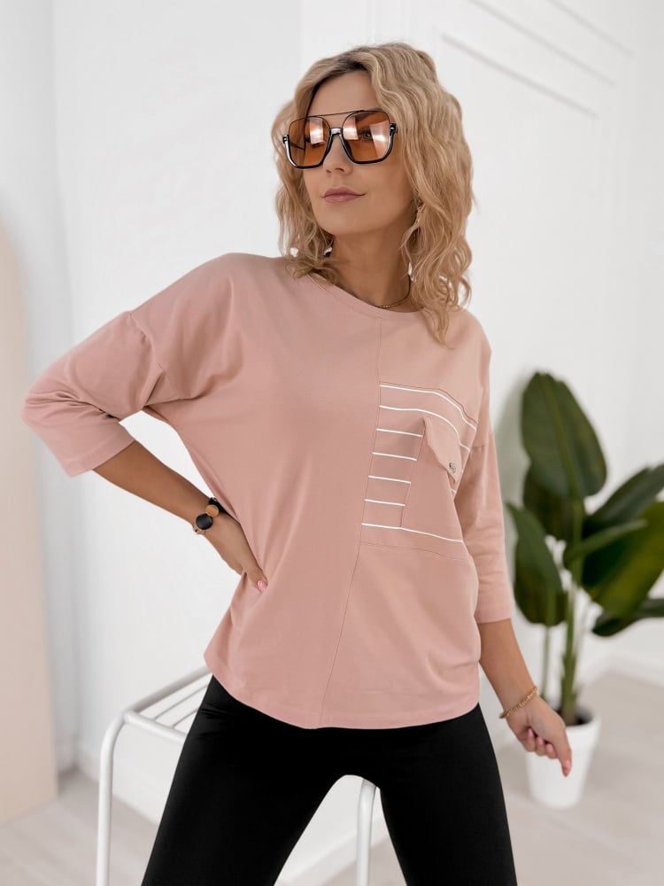 BLUZKA SABINE PUDROWY RÓŻ