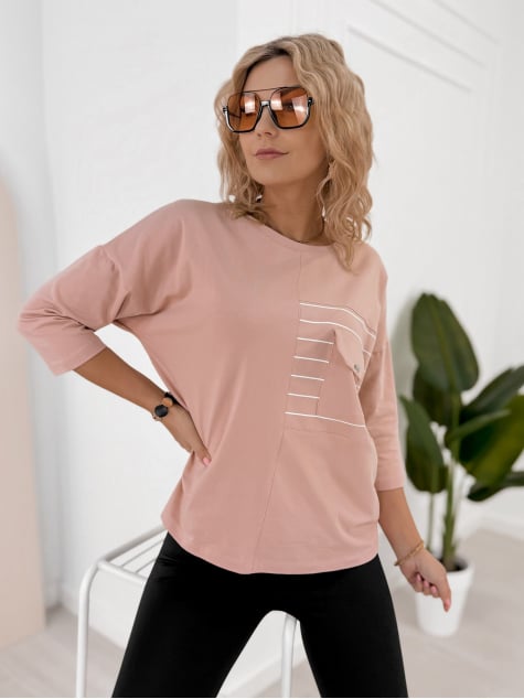 BLUZKA SABINE PUDROWY RÓŻ