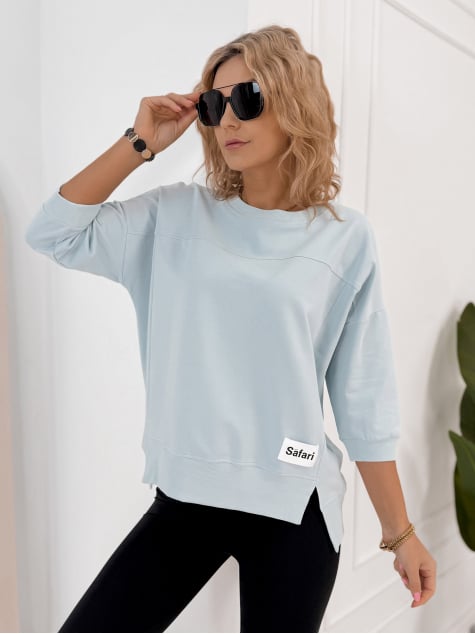BLUZKA SAFARI BŁĘKITNA