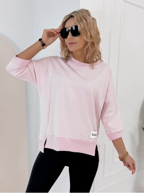 BLUZKA SAFARI JASNORÓŻOWA