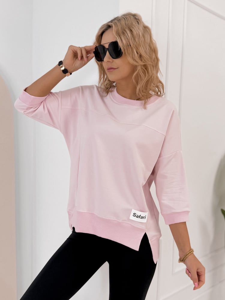 BLUZKA SAFARI JASNORÓŻOWA