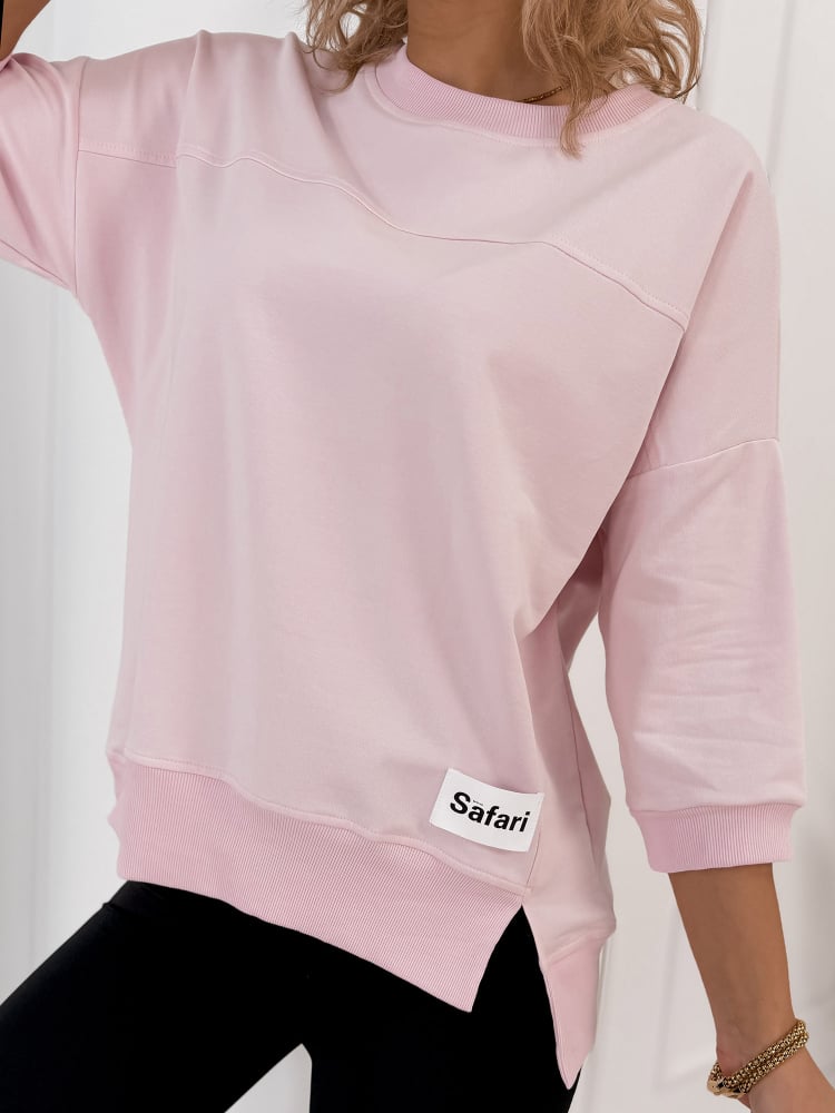 BLUZKA SAFARI JASNORÓŻOWA