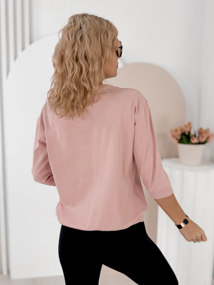 BLUZKA SOLENA PUDROWY RÓŻ