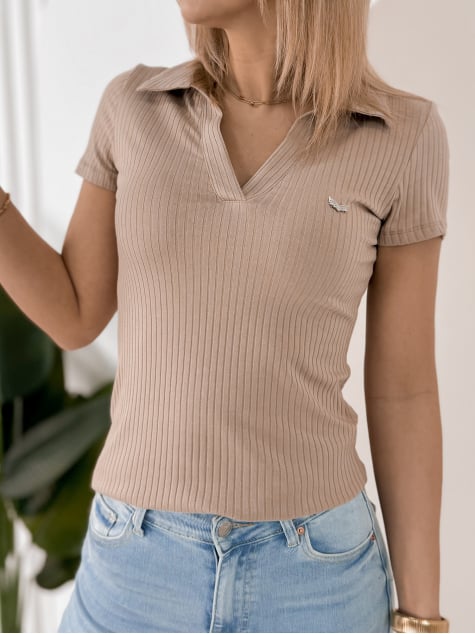 BLUZKA BELLAMI BEŻOWA