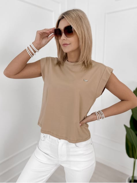 BLUZKA AMARIEL KARMELOWA