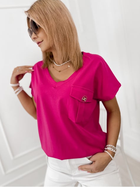 BLUZKA SAENZA CIEMNORÓŻOWA