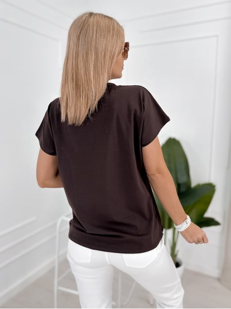 BLUZKA SAENZA CIEMNOBRĄZOWA