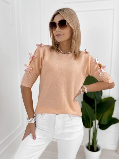 SWETER CORALINE BRZOSKWINIOWY