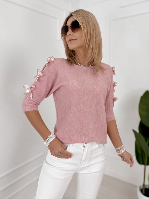 SWETER CORALINE PUDROWY RÓŻ