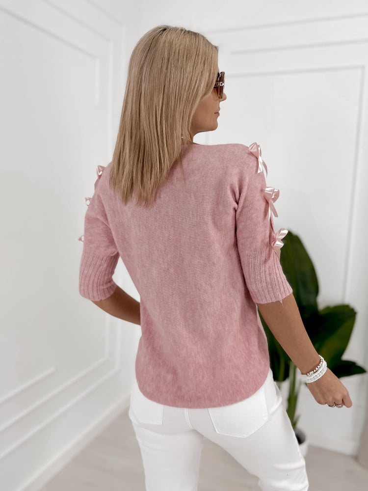 SWETER CORALINE PUDROWY RÓŻ