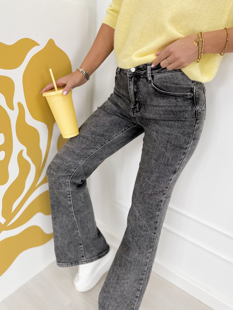 SPODNIE BROOKLYN JEANSOWE  SZARE