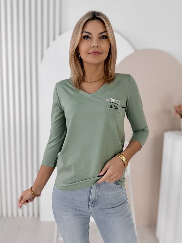 BLUZKA MERYN PISTACJOWA