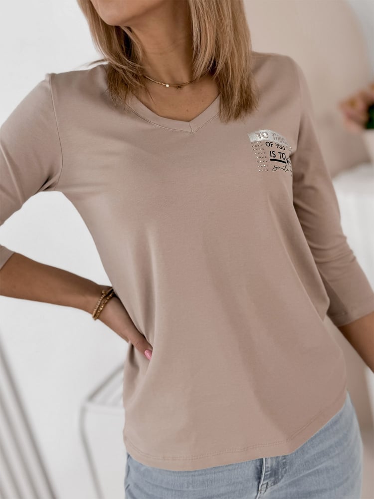 BLUZKA MERYN BEŻOWA