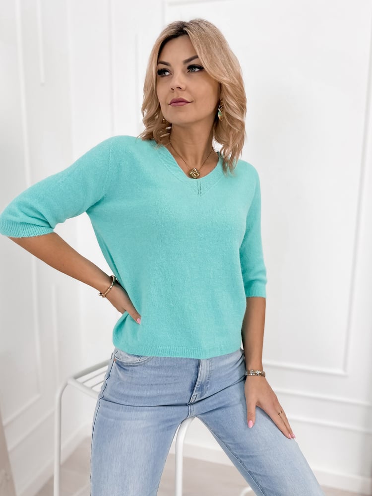 SWETER VERONA MIĘTOWY