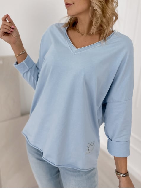 BLUZKA ROSEMARY BŁĘKITNA
