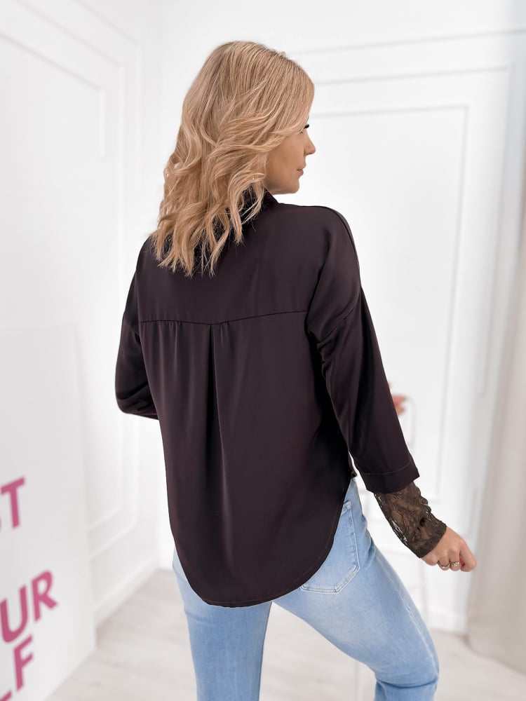 KOSZULA ELOISE CIEMNOBRĄZOWA