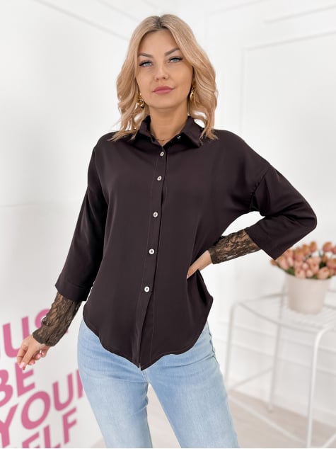 KOSZULA ELOISE CIEMNOBRĄZOWA