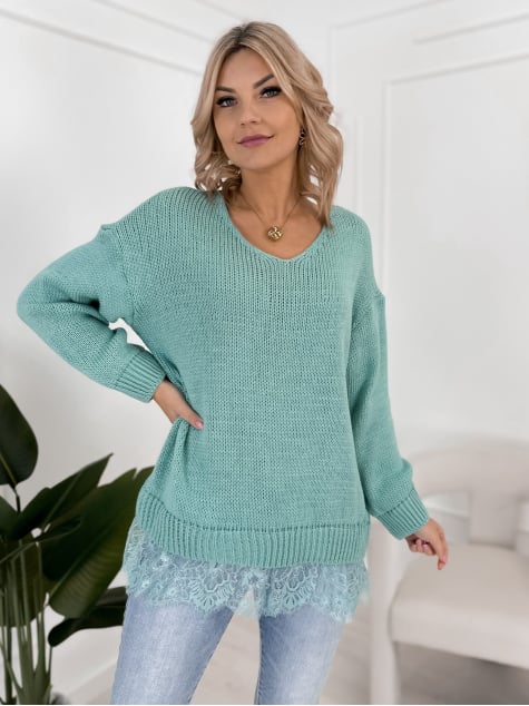 SWETER LENOX MIĘTOWY
