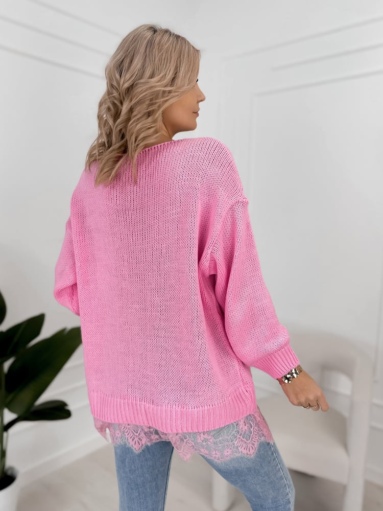 SWETER LENOX RÓŻOWY