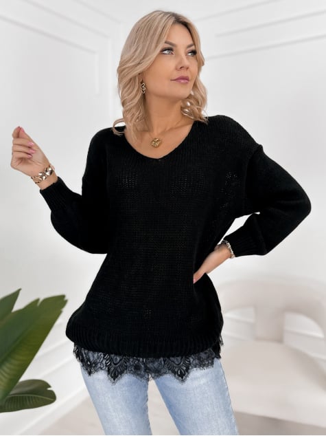 SWETER LENOX CZARNY