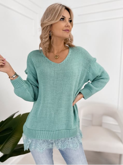 SWETER LENOX MIĘTOWY