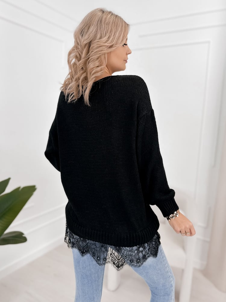 SWETER LENOX CZARNY