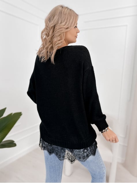 SWETER LENOX CZARNY