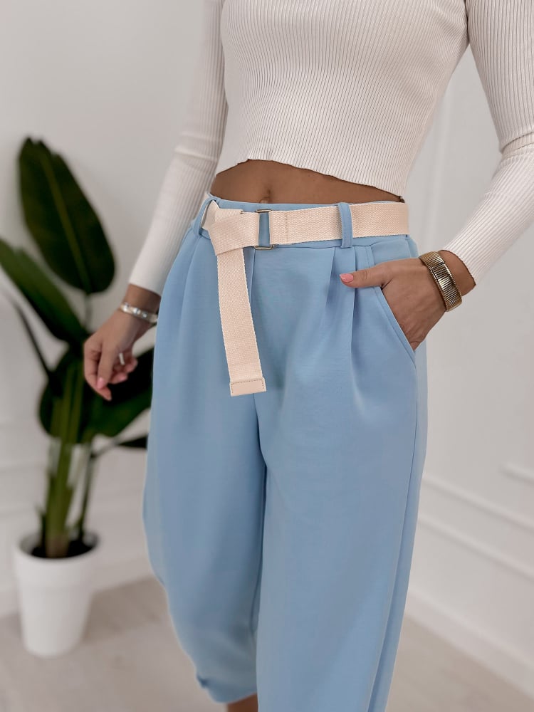 SPODNIE VENTURA BŁĘKITNE