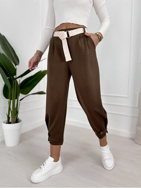 SPODNIE VENTURA BRĄZOWE