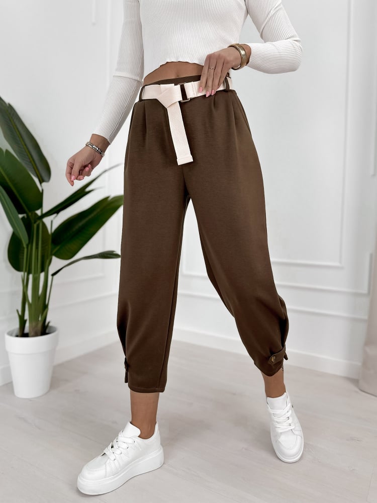 SPODNIE VENTURA BRĄZOWE