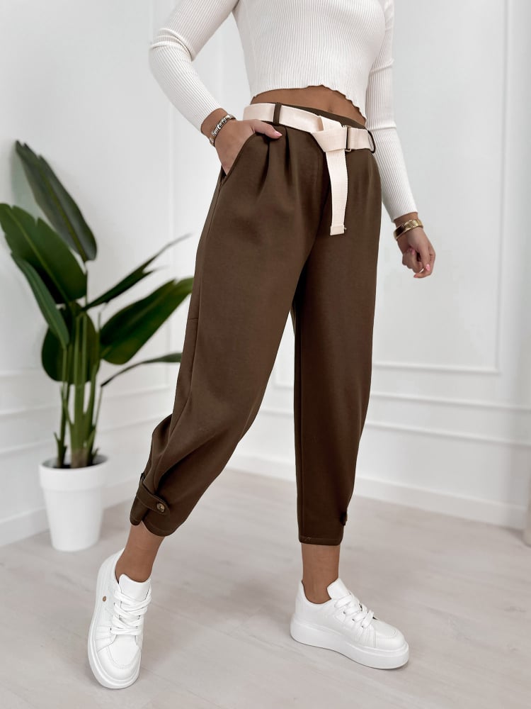 SPODNIE VENTURA BRĄZOWE