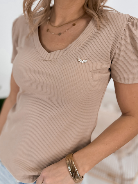 BLUZKA LOISEL BEŻOWA