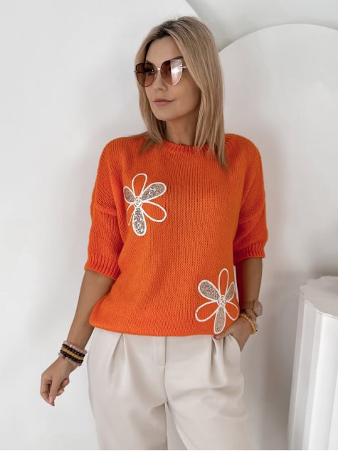 SWETER PARKER POMARAŃCZOWY