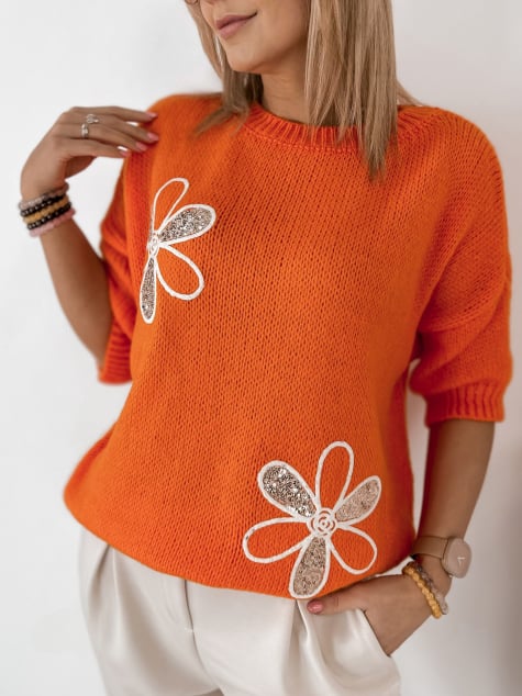 SWETER PARKER POMARAŃCZOWY