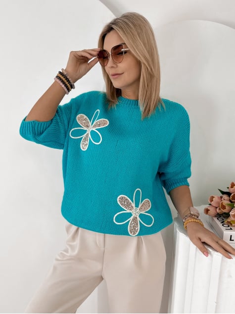 SWETER PARKER NIEBIESKI