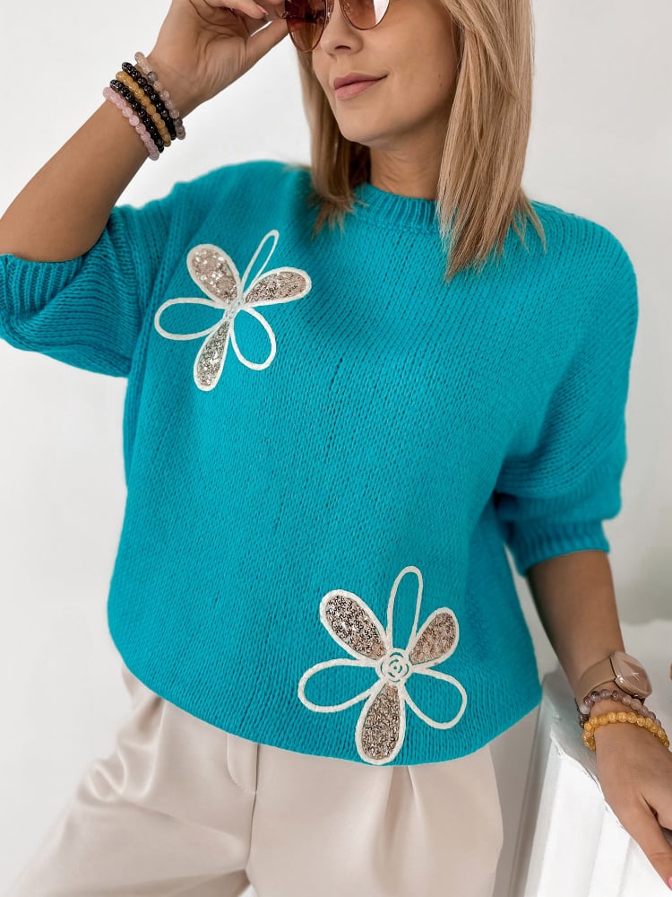 SWETER PARKER NIEBIESKI