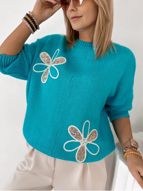 SWETER PARKER NIEBIESKI