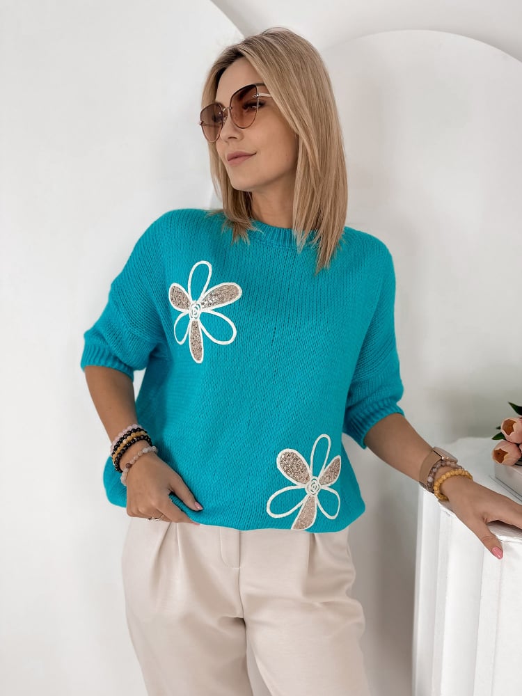 SWETER PARKER NIEBIESKI