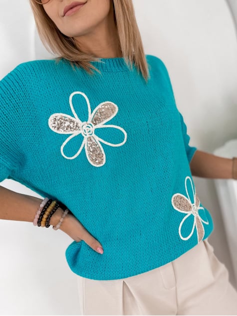 SWETER PARKER NIEBIESKI