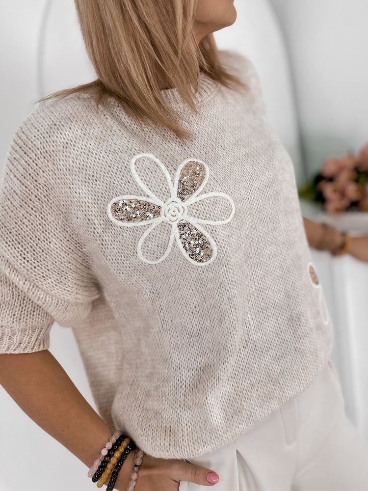 SWETER PARKER BEŻOWY