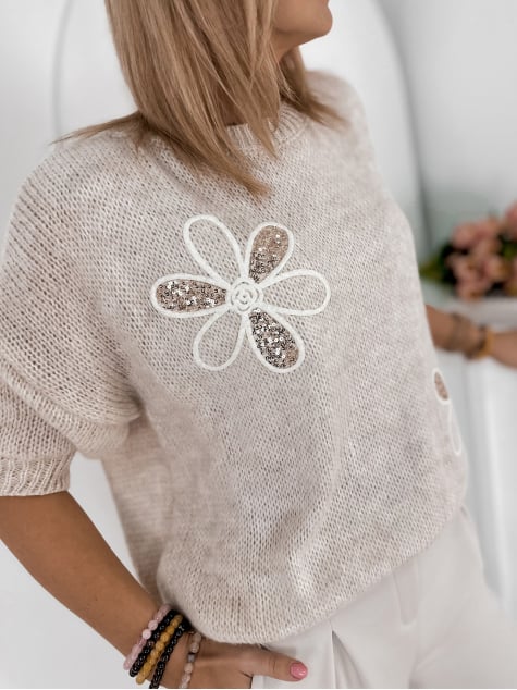 SWETER PARKER BEŻOWY