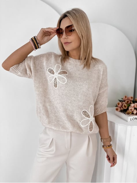 SWETER PARKER BEŻOWY