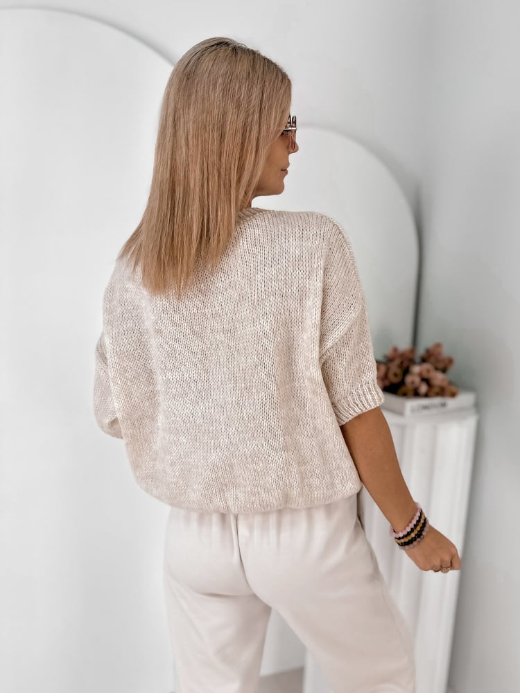 SWETER PARKER BEŻOWY