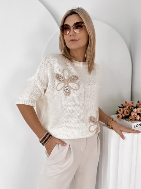 SWETER PARKER ECRU