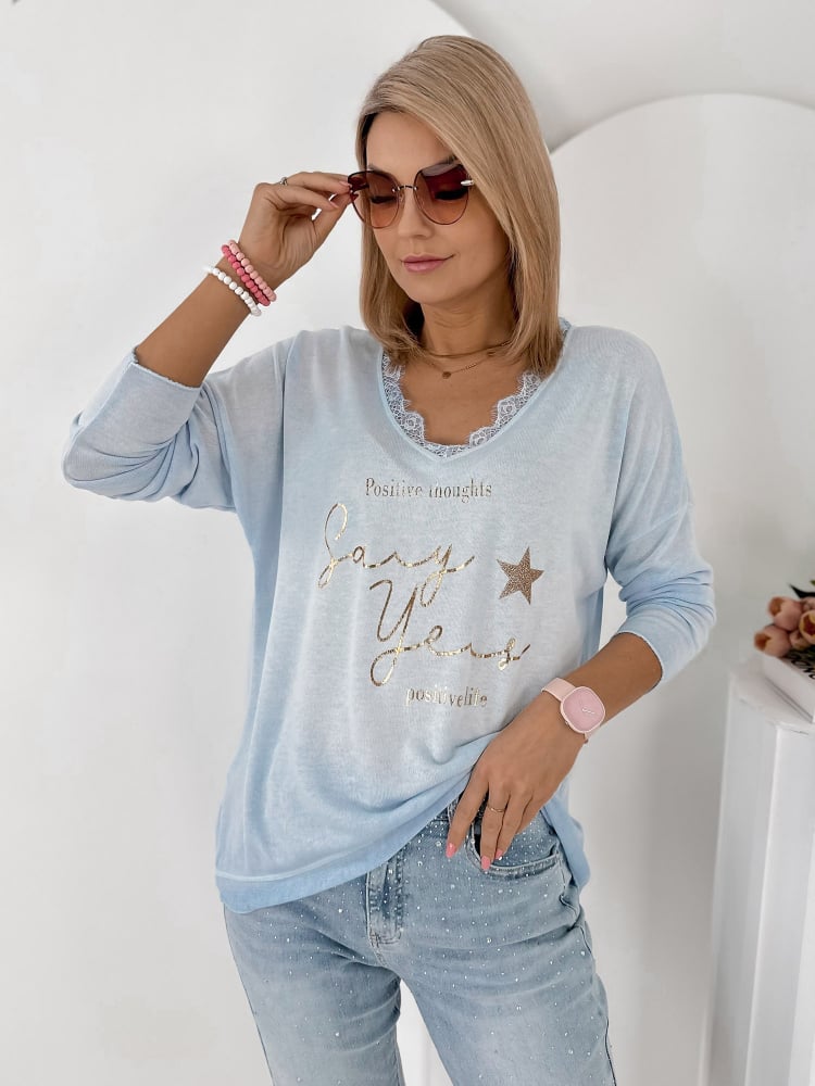 BLUZKA MARLA BŁĘKITNA