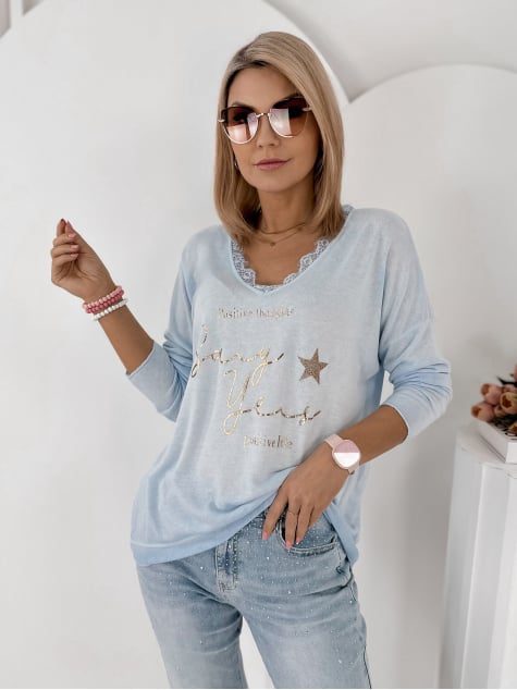 BLUZKA MARLA BŁĘKITNA