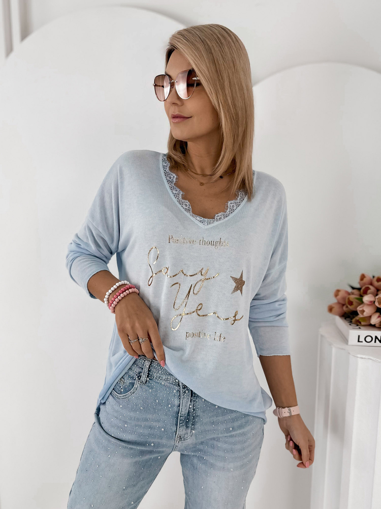 BLUZKA MARLA BŁĘKITNA